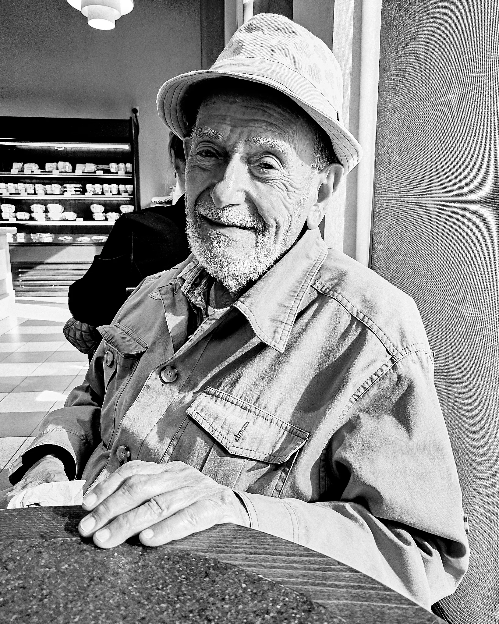 He gladly accepted my request to take portraits. "Print them and give them to me." he says.