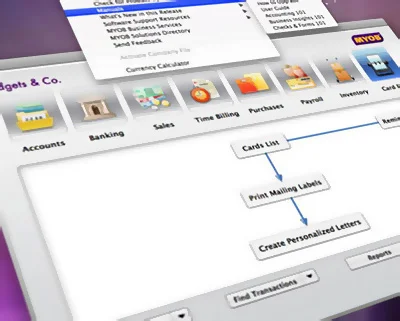 quickbooks, myob and accounting software