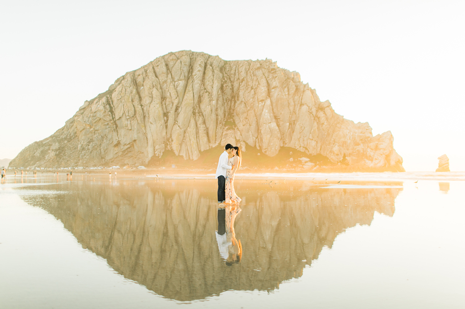 morro rock beach engagement kristyn villars photography