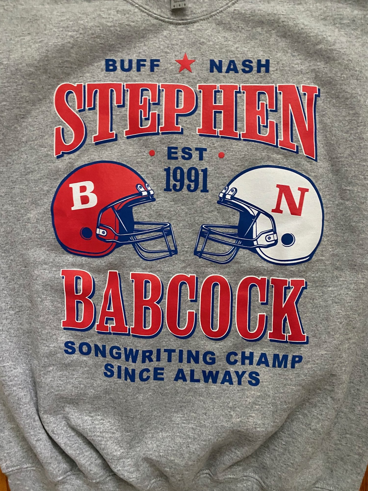 Songwriting Champ Since Always- 90's Retro Sports Sweatshirt — Stephen  Babcock