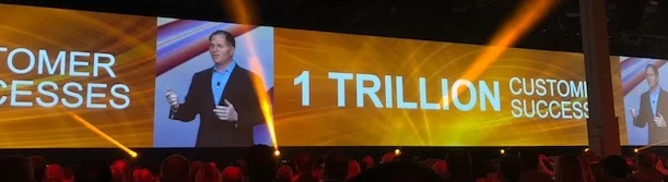 Michael Dell stating Dell has earned 1 trillion dollars in lifetime revenue