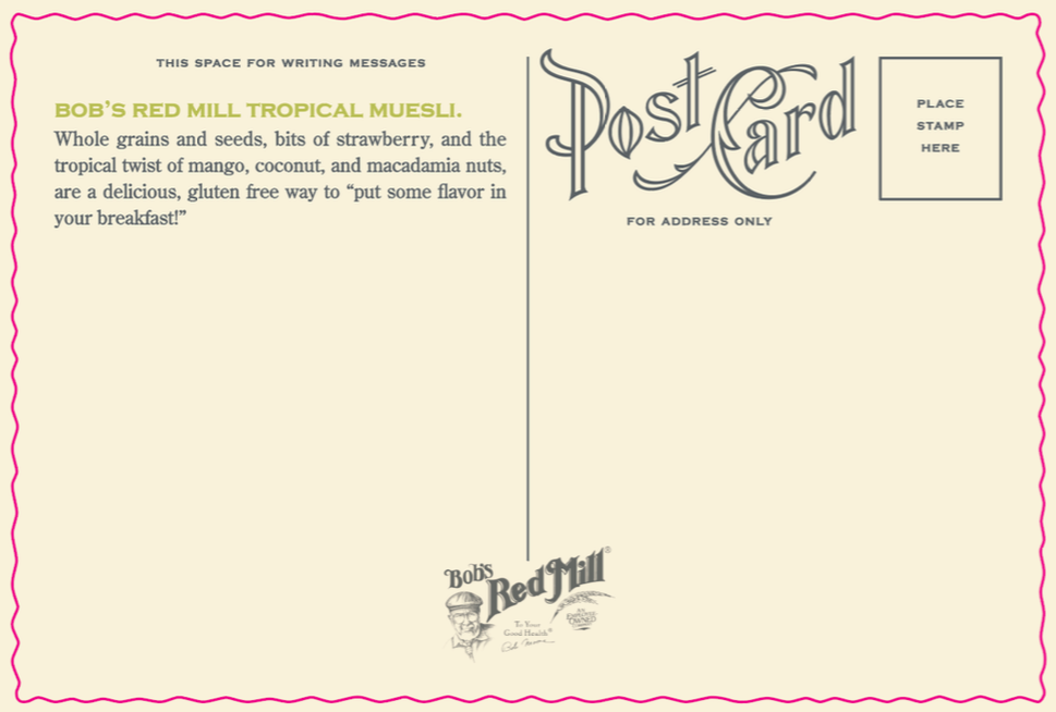 tropical postcard reverse