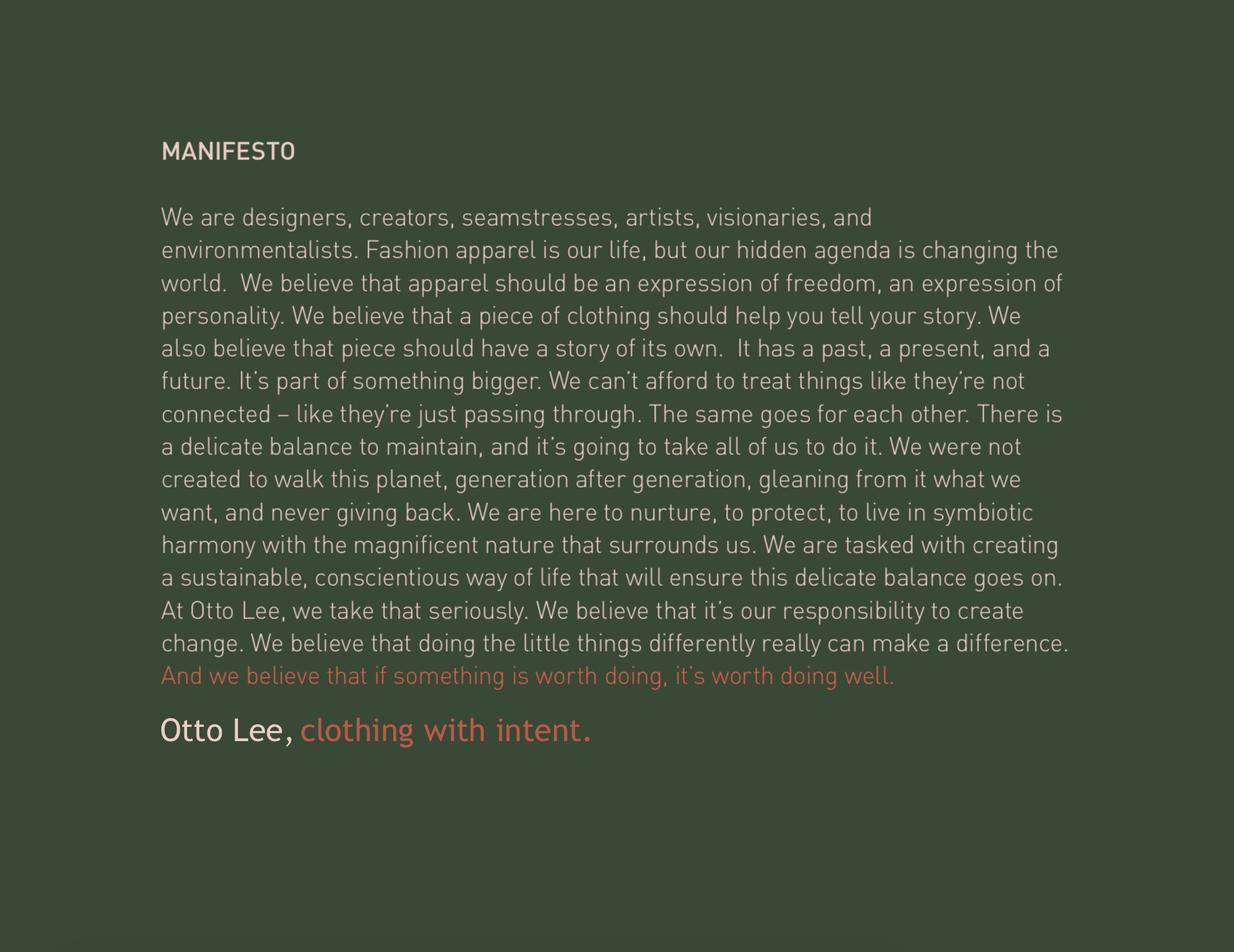 Otto Lee Fashion Line // spring 2014
