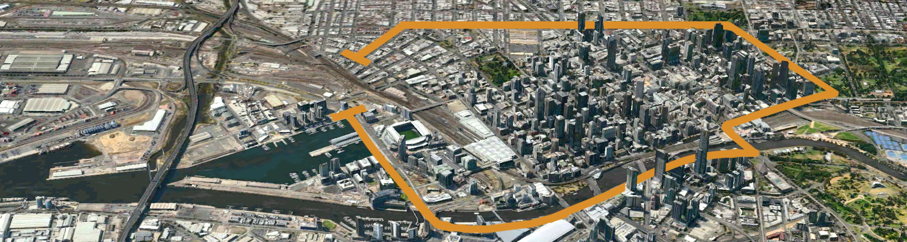 The E-Gate site not only has the potential to be a visual gateway for traffic arriving into the city, it also has the potential to be a gateway between Docklands and the north of Melbourne's CBD, in effect closing the loop on the walkways about the CBD. 