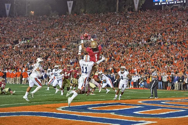 Kelvin Benjamin's game winning catch over Chris Davis Jr. (Robert Beck/SI)