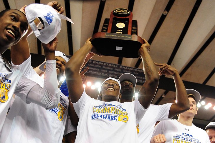 This is Delaware's first CAA championship and first appearance in the NCAA Men's Basketball Tournament since 1999. ( Evan Habeeb-USA TODAY Sports)