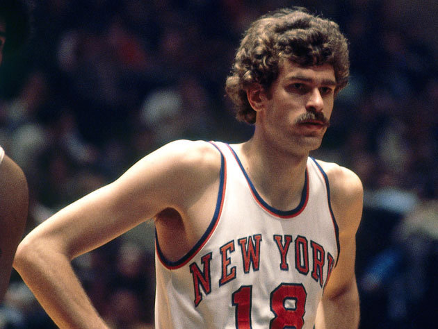 Phil Jackson played 10 season with the Knicks from 1967-1978 averagung 6 points and 3 boards. Jackson was also apart of the 1973 championship team that included Dave DeBusschere, Walt Frazier, Earl Monroe, and Willis Reed. (Getty Images)