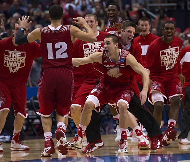 The Wisconsin Badgers reaches their first Final Four since 2000, and first since Bo Ryan became coach in 2001. (John W. McDonough/SI)