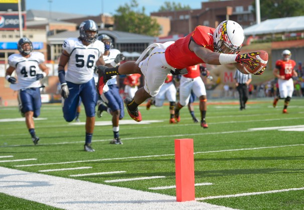Stefon Diggs has bought some national attention to the Terps with his great playmaking ability. Diggs is apart of a very good receiving group for the Terps but will they be enough to guide UMD through a tough BIG 10 schedule. (John McDonnell/The Washington Post)