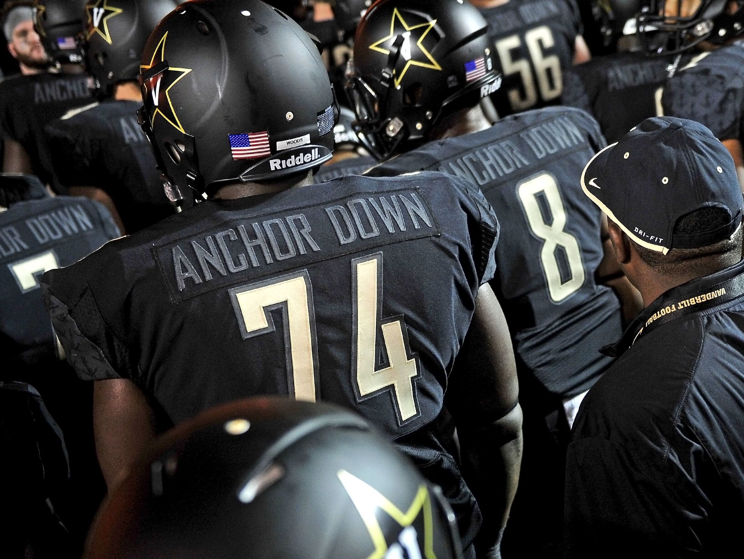 Vanderbilt began their season with some fresh new all-black uniforms with the term "Anchor Down" on the back where players names are supposed to go. According to NCAA rules, only Service Academics, such as Navy, Army, and Air Force, are allowed to use words on the back of their jerseys. The rule book also says that a team that does commit the "crime" is supposed to be charged a timeout per quarter. Vandy was charged a timeout in the second quarter but then Vandy officials bought an email from the SEC that approved the jerseys. After the confusion was cleared, Vandy then went on to lose 37-7 to Temple in front of the home crowd. If i was them I would burn those jerseys. 
