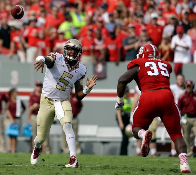 Winston played a great game yesterday. Anytime the Noles had to answer NC-State's offense, Winston and the Noles offense delivered, (AP Photo/Gerry Broome)
