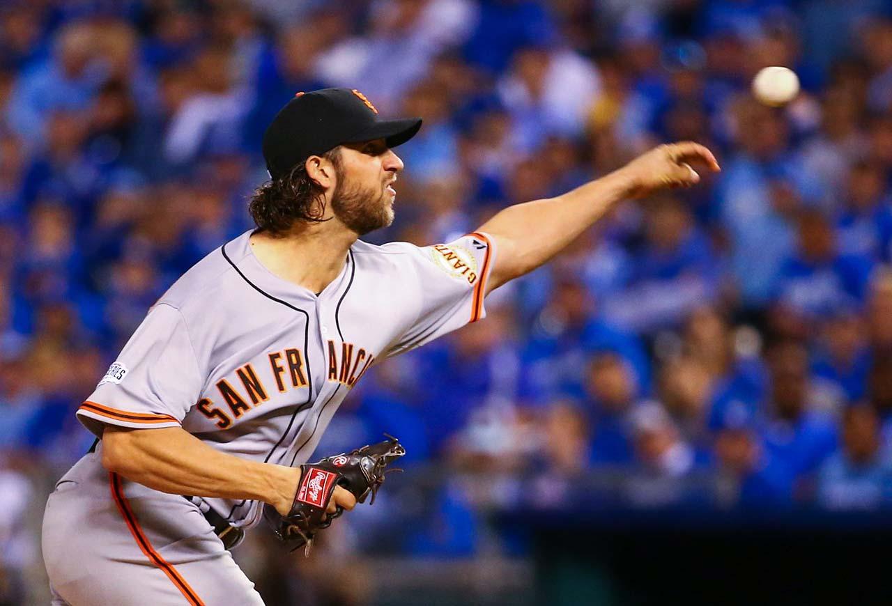 Bumgarner went 32 2/3 innings with out allowing a run (MLB Record) before Salvador Perez hit a solo shot in the 7th inning. Bumgarner has been that workhorse for the Giants, currently 3-1 in the 2014 postseason with 1.40 ERA. Bumgarner's next start will more than likely be game 5, which could be an elimination game. If he is on the mound and that is the case, we might as well crown the Giants now. David Klutho/SI