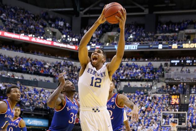 12 players scored for the Wildcats but Karl-Anthony Towns was the biggest standout. He scored 9 points, grabbed 8 boards, and accounted for 4 of the Wildcats 12 blocked shots. Due to the platoon system that Calipari is running, his numbers won't be Wooden award worthy, but his talents will surely have him in the convo. (AP Photo)