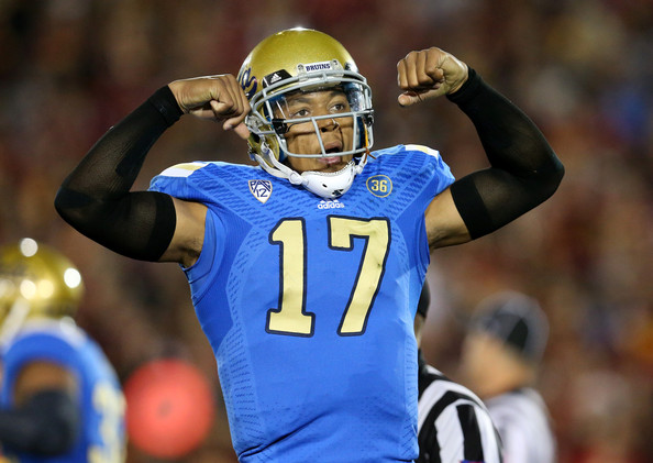 UCLA and USC played in there 84th meeting for the Victory bell and according to Brett Hundley, they Bruins "own LA" which is pretty strong words. Hundley has the right to say that since the Bruins has won the last 3 matchups against the Trojans. (AP Photo) 
