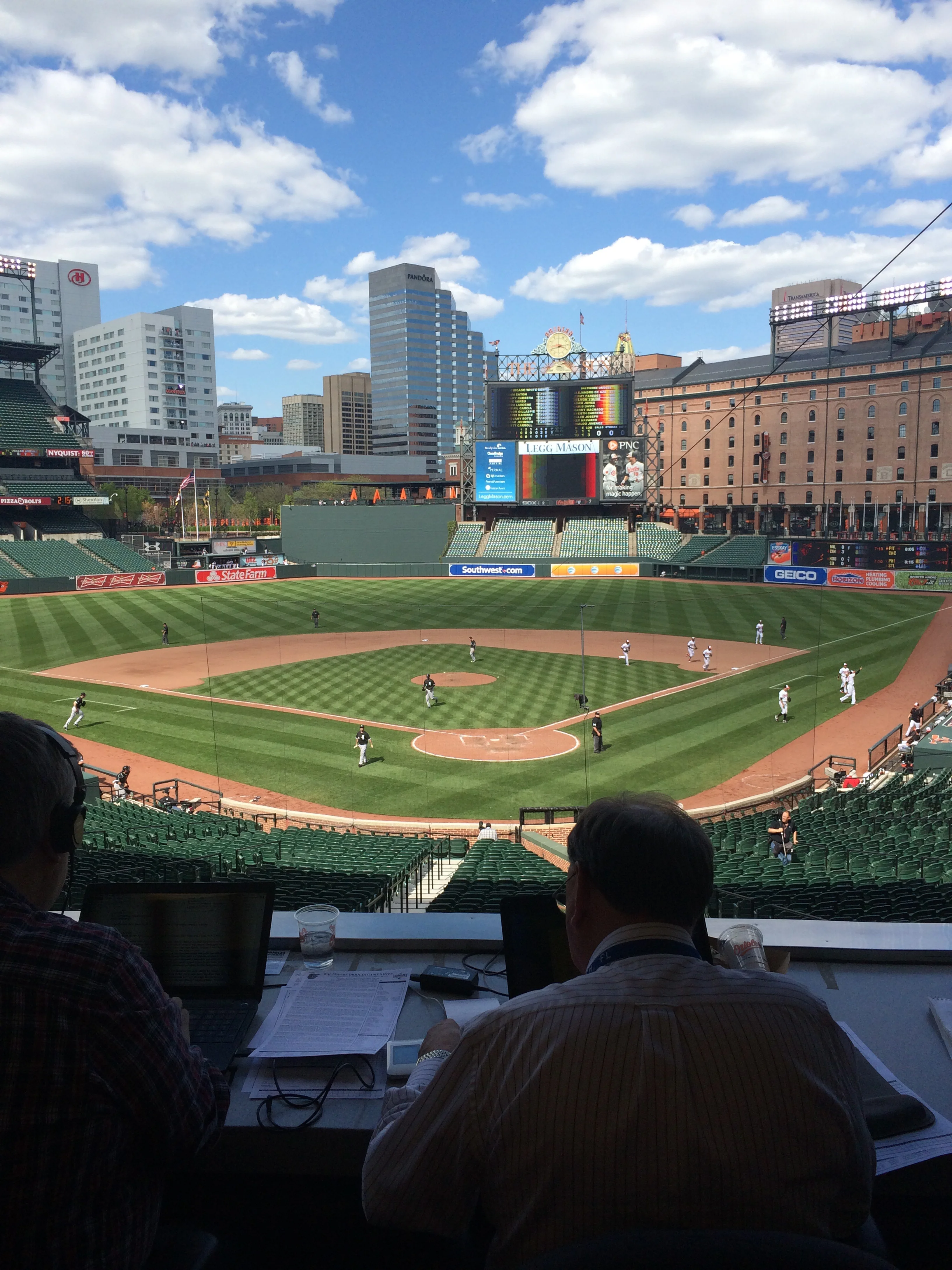 Sitting in a pressbox with some well respected baseball writers was a great experience. Being from Baltimore, it was an honor to be one of few that was able to witness "The No Fan Game" from inside the gates. (Kendall Hilton/Fan-i Sports) 