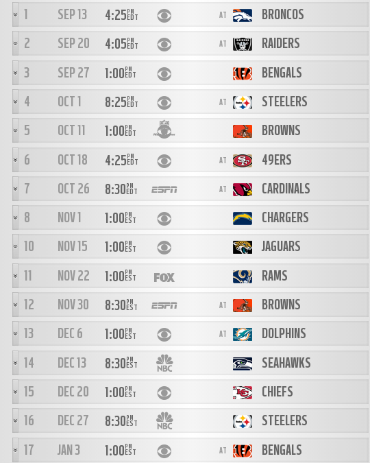 The Ravens will play one of the toughest schedules this season. John Harbaugh has already made plans for the teams to stay on the west in between weeks 1 & 2 and 6 & 7. Ravens also will play 7 playoff teams from 2014 and 5 prime-time games. (courtesy of Baltimoreravens.com) 