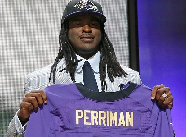Brandon Perriman will try to end the Ravens horrible luck with drafted wide receivers. Only one reciever drafted by the Ravens has accumulated 1,000 yard, Torrey Smith in 2013 who now plays for the San Francisco 49ers. Mark Clayton and Travis Taylor were drafted in the first round and neither caught more than 6 TDs passes in a season. (AP Photo) 