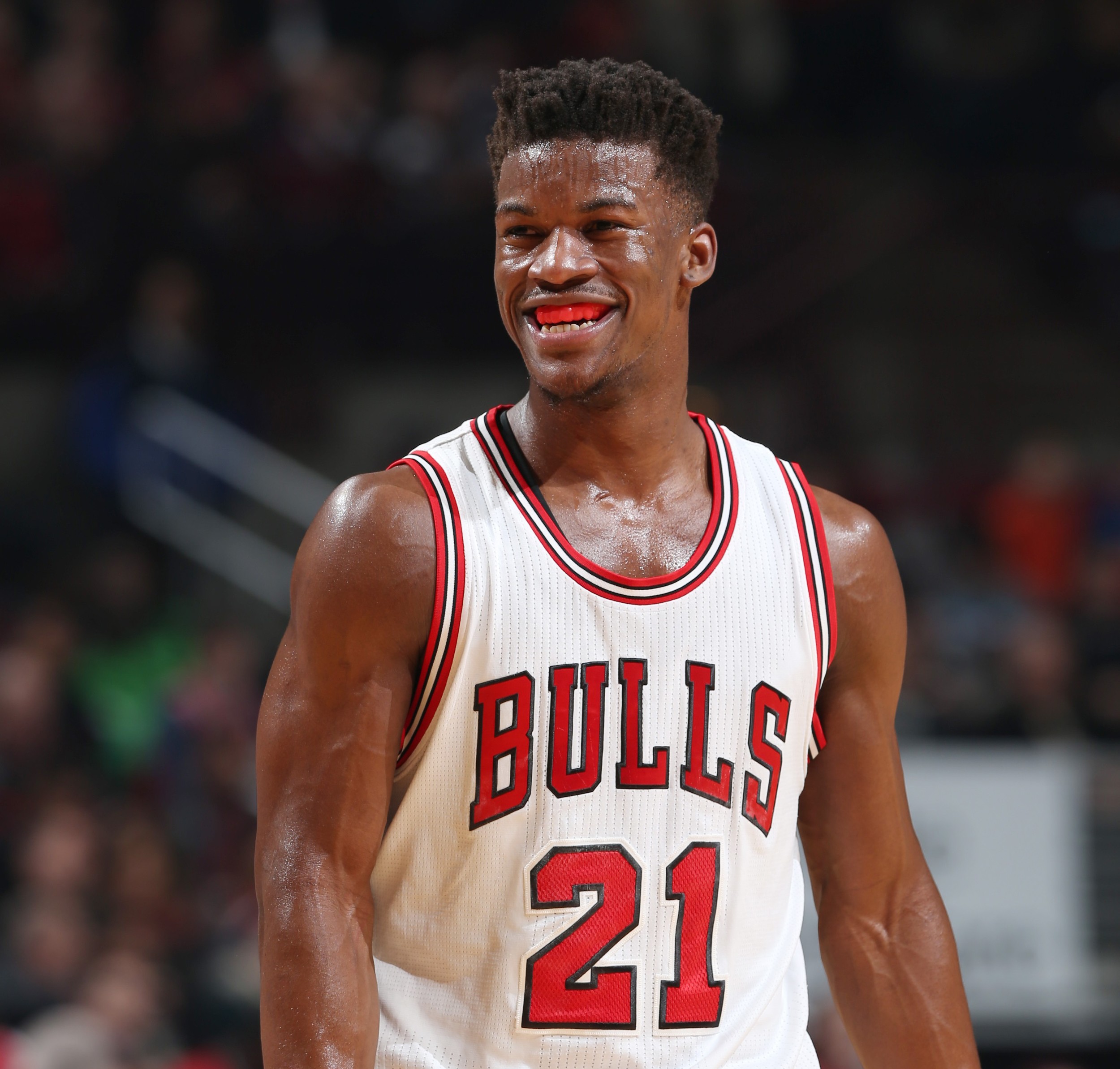 While Derrick Rose was nursing his back-to-back knee injuries, the versatile Jimmy Butler became the Bulls premier player. (Getty Images) 