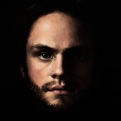 Kieran Ingram, Aletheia (detail), oil on panel, plaster, wood and glass.