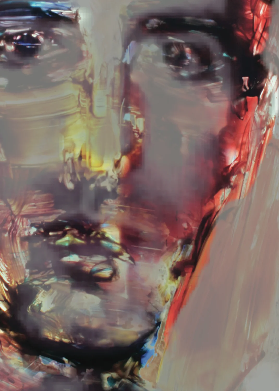  15 Daniel Webster,&nbsp;Self Portrait (Detail) 2014, digital print, acrylic, Japanese ink, triptych: each panel 80 x 57 cm, $5,000 