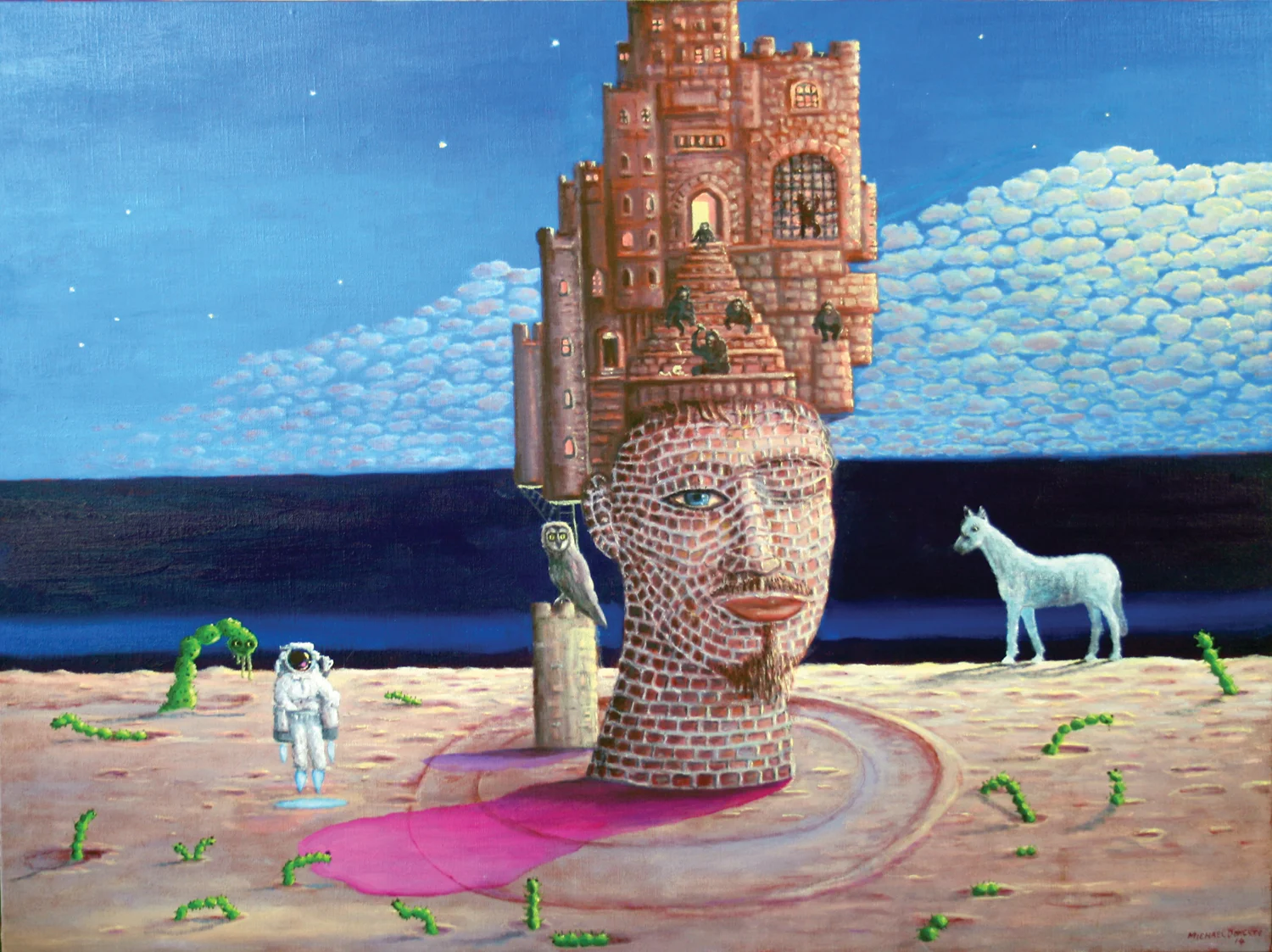  5 Michael Doherty,&nbsp; Beyond the Sea of Tranquility&nbsp; 2014, oil on linen, 77 x 102 cm, $1,800 