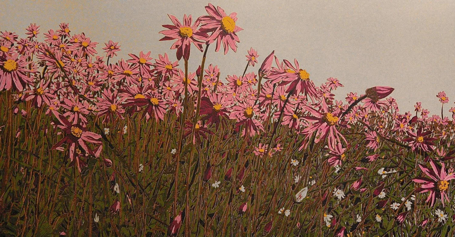  24. Helen Clarke,  Everlastings , reduction linocut, $1020 