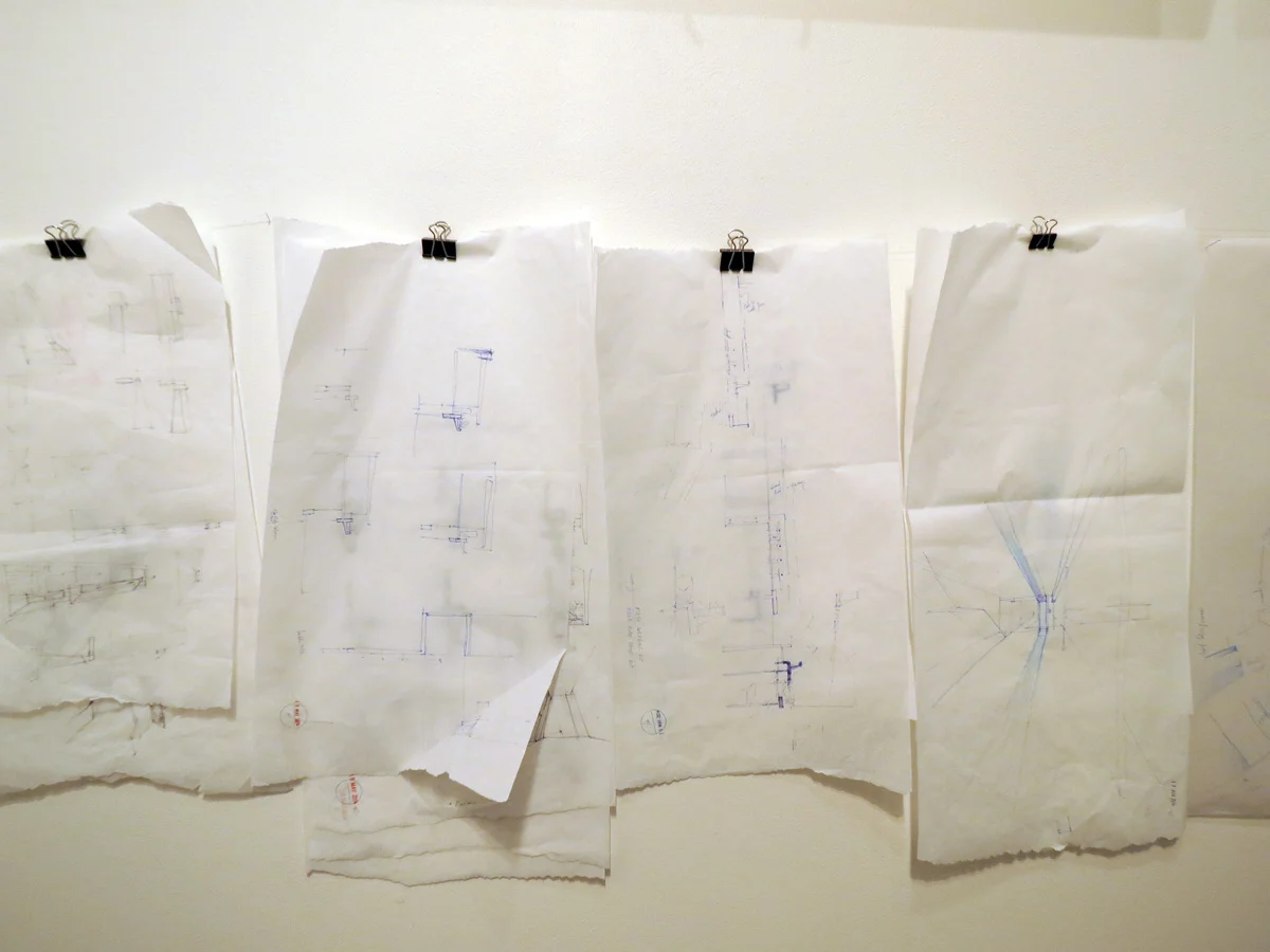   7.&nbsp;  Beth George,&nbsp;  Morning House Explorations&nbsp;  (Sketches Detail), mixed media installation, NFS  