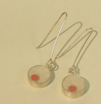  18.  On the Tiles viii , sterling silver, grout, paint $190 