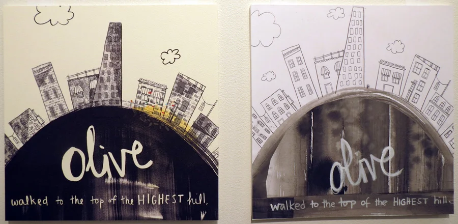  55. Page 24 finished artwork and dummy page by Kelly Canby, watercolour, pencil, collage, NFS 