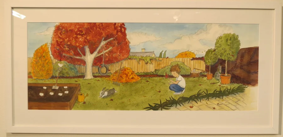  59.  Autumn Garden  by Briony Stewart, watercolour, pencil, gouache, NFS 