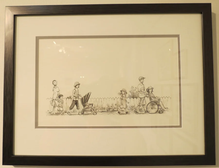  62.  My Mum is Really, Really Different  by Gabriel Evans, ink and watercolour, NFS 