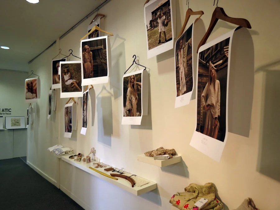  3.  Cloth-ing  installation by Lorna Murray, laser print on paper (photo. Juli Balla), mixed media 