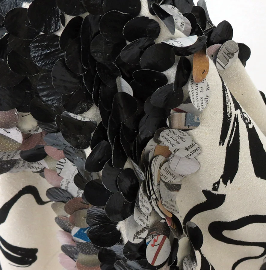  23.  take all meals alone for the next five days  (detail) by Dani Andree mixed media $500 