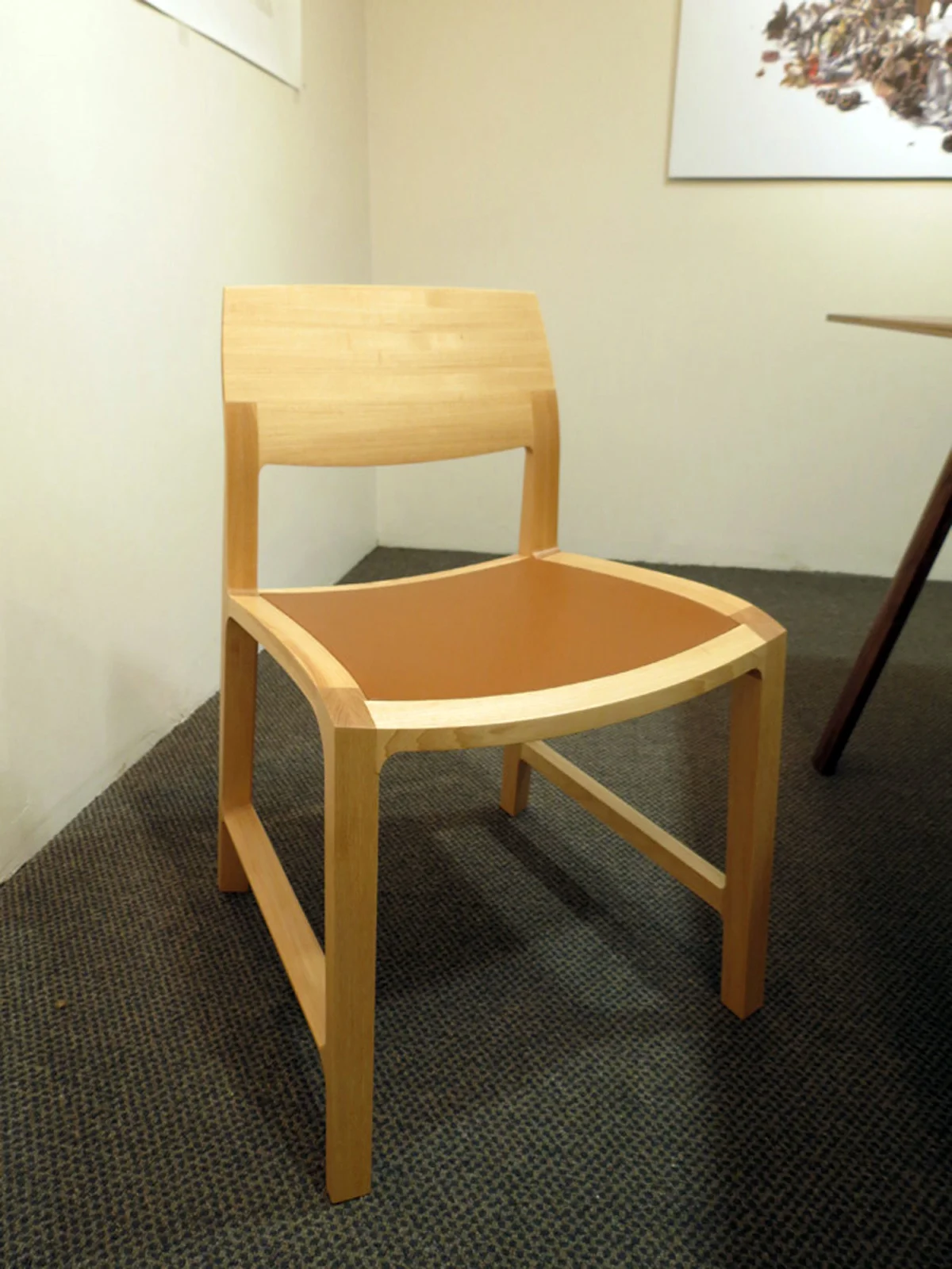  38.&nbsp; Fletcher Chair , Adam Cruickshank,&nbsp;hickory, full aniline leather,&nbsp;$1,300 