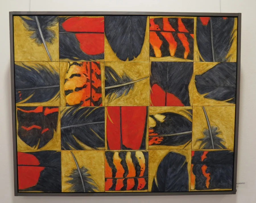  39. Madeleine Clear,&nbsp; Fragmented , oil on multiple plywood panels, 2012,&nbsp;$7,700 