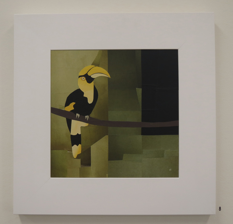  8. Mikaela Castledine,  Hornbill - Yangon Zoo , paper collage, $900 