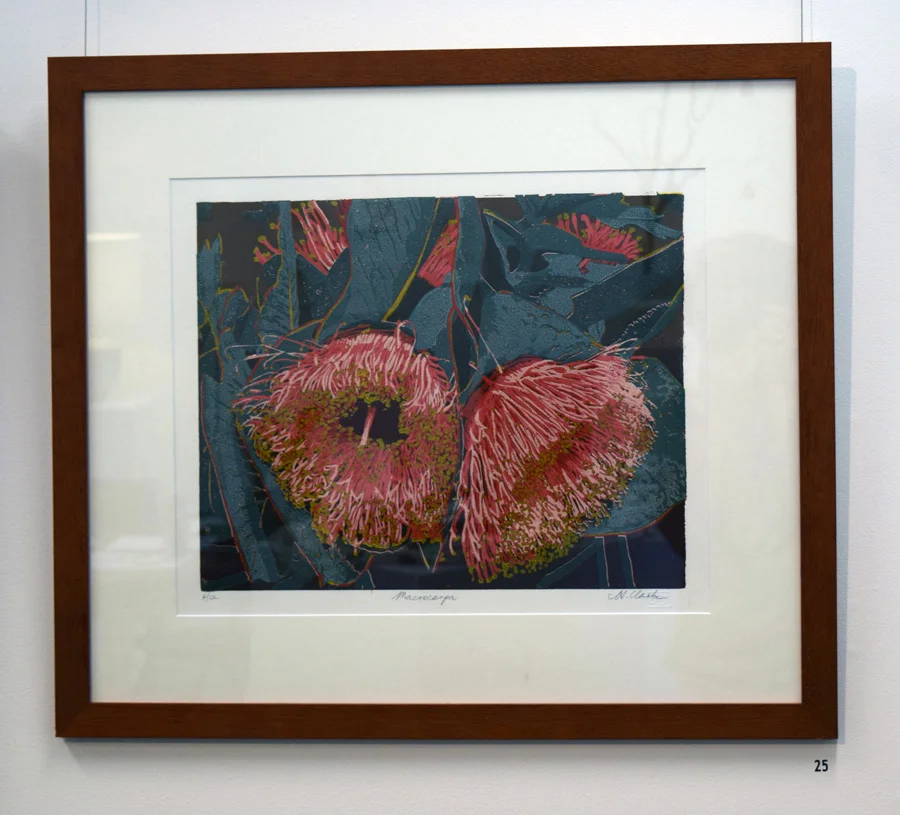  25. Helen Clarke,&nbsp; Macrocarpa , 4 of 12, linocut,&nbsp;$600 