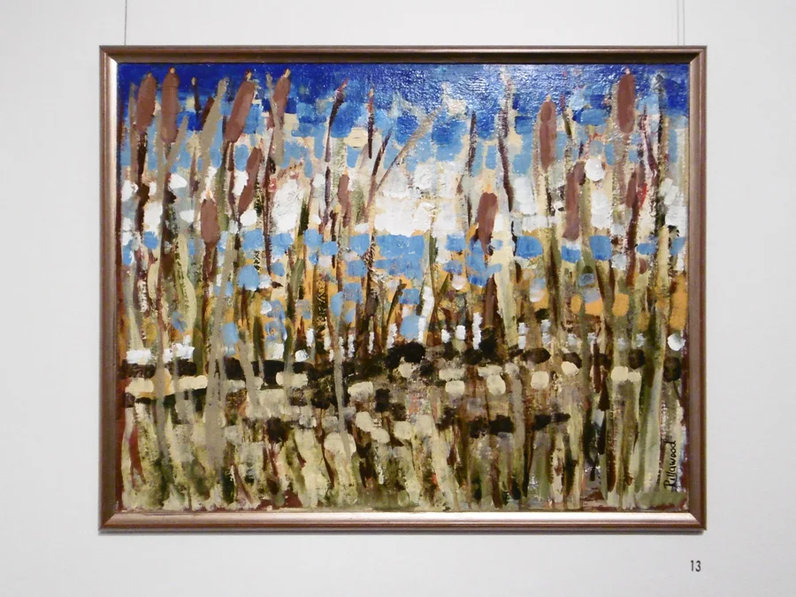  13. 'Bullrushes', Trudy Smith, acrylic on board, $380 
