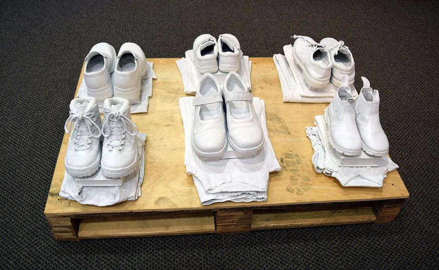  7. 'A New Beginning-pallet 1', Tracey Hart, mixed media, $950 