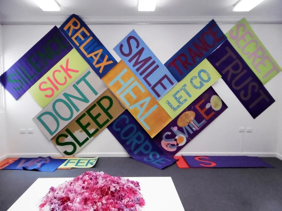  27. 'Heal', Antony Muia, acrylic on yoga mat installation, NFS 