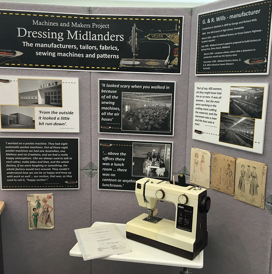 Dressing Midlanders display at Midland Public Library