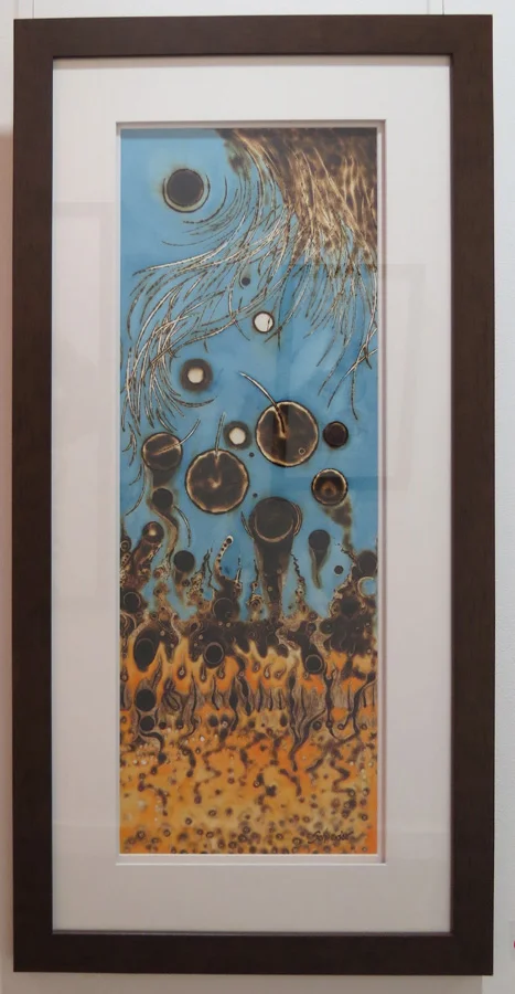  35. 'Below or Above', Sandie Schroder, burnt paper, $700 