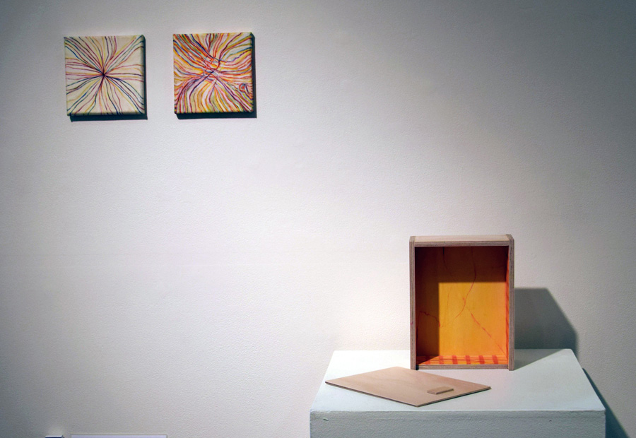  25. Marie Haass, 'Cross Roads 1-2', oil on canvas, watercolour 