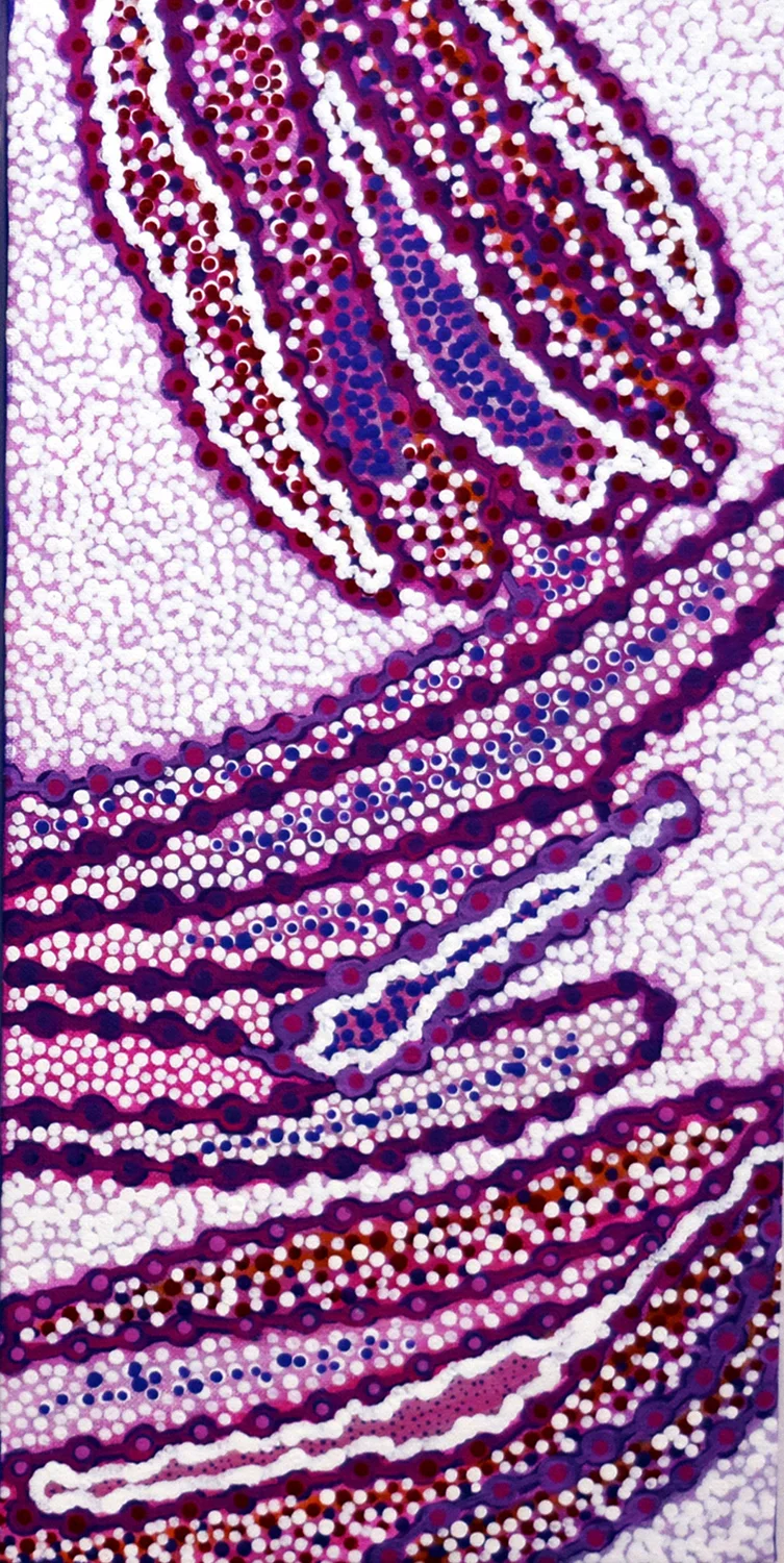 4. Charmaine Green, 'Patches of Spring 3', 2017, acrylic on Belgian linen, $570.jpg