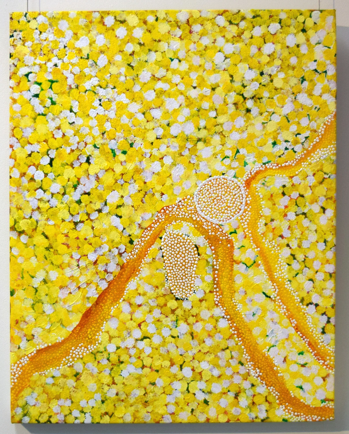 13. Margaret Whitehurst, 'Yellow Wildflowers', 2017, acrylic on Belgian linen, $1,300.jpg