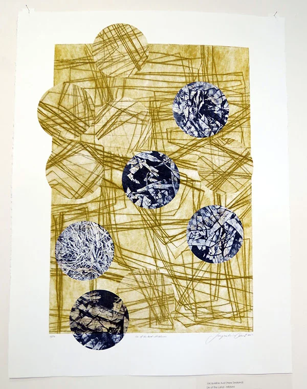  7. Lie of the Land – Mildura, Jacqueline Aust, Drypoint, photogravure and chine collé, AP, Image 67x45cm Paper 76 x 56cm, ed. available from PCA 