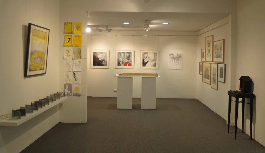  Peggy Lyon,  About Turn: A quiet, interrupted art life , North wall view 