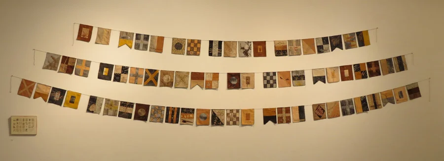  52. Peggy Lyon, 'Message From Natural World', Fabric, hand-dyed, stitch, found objects, 2013, dimensions variable, On loan from a Private Collection 