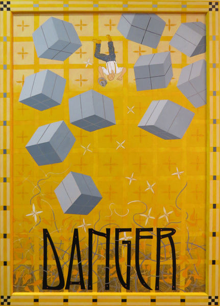  64. Peggy Lyon, 'Risky Business, Danger', Acrylic on board, 2015, 99 x 68 cm, On loan from a Private Collection 