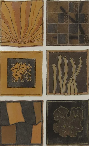  68. Peggy Lyon, 'Understory 1-6', Textile samplers cotton cloth, natural dyes, machine stitched, 2011, 12 x 12 cm each, $65 each 